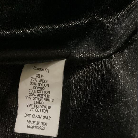 Emerson Fry Hooded Wool Blend Parka In Black Charcoal Size 6 - Picture 13 of 13